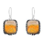 Bumble Bee Jasper 1.5â€³ 925 Sterling Silver Earring (REXT27-102)