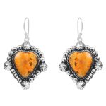 Bumble Bee Jasper 1.5â€³ 925 Sterling Silver Earring (REXT27-134)