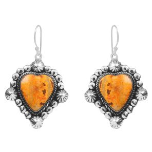 Bumble Bee Jasper 1.5â€³ 925 Sterling Silver Earring (REXT27-134)