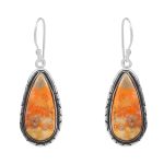 Bumble Bee Jasper 1.5″ 925 Sterling Silver Earring (REXT27-106)