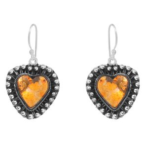 Bumble Bee Jasper 1.5â€³ 925 Sterling Silver Earring (REXT27-140)