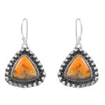 Bumble Bee Jasper 1.5â€³ 925 Sterling Silver Earring (REXT27-142)