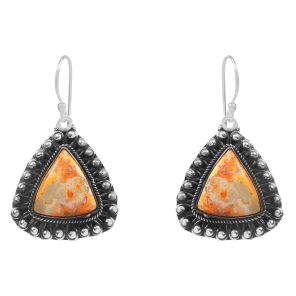 Bumble Bee Jasper 1.5â€³ 925 Sterling Silver Earring (REXT27-144)