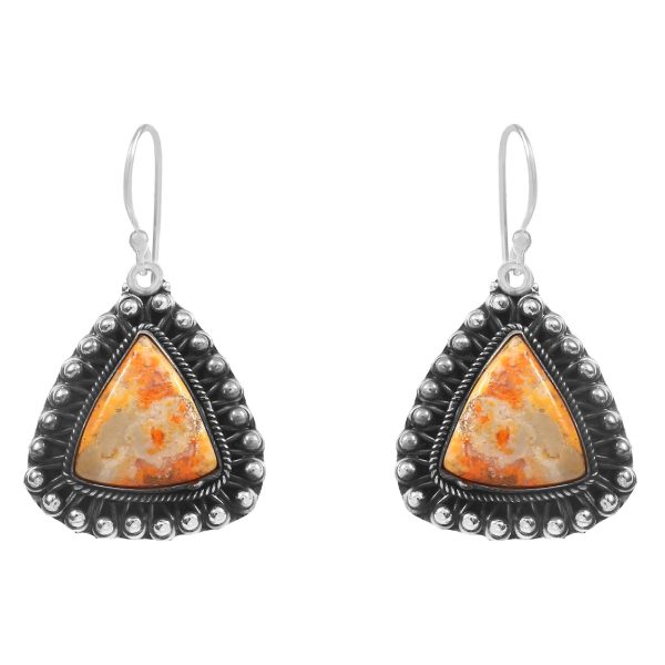 Bumble Bee Jasper 1.5â€³ 925 Sterling Silver Earring (REXT27-144)