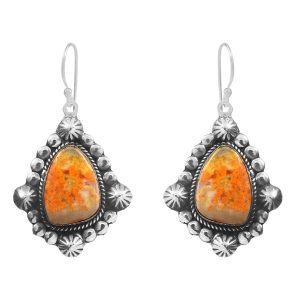 Bumble Bee Jasper 1.5â€³ 925 Sterling Silver Earring (REXT27-146)