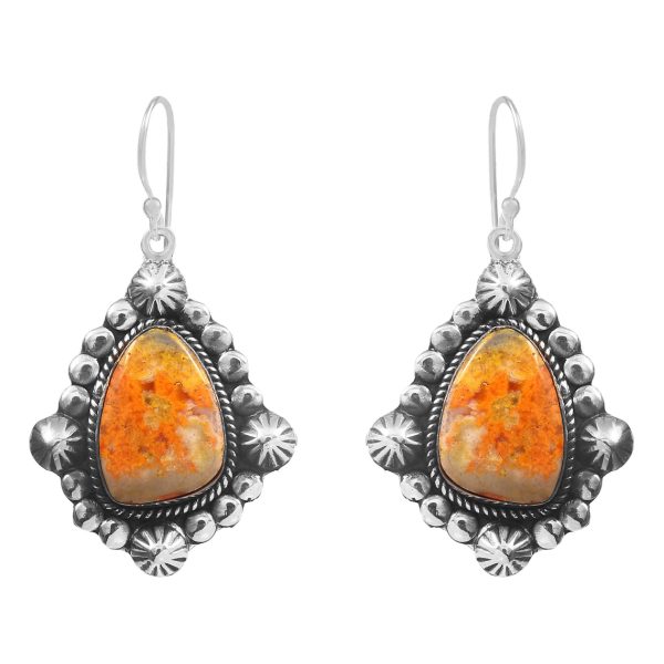 Bumble Bee Jasper 1.5â€³ 925 Sterling Silver Earring (REXT27-146)