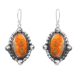 Bumble Bee Jasper 1.5â€³ 925 Sterling Silver Earring (REXT27-147)
