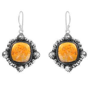 Bumble Bee Jasper 1.5â€³ 925 Sterling Silver Earring (REXT27-148)