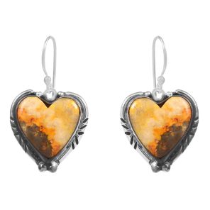Bumble Bee Jasper 1.5â€³ 925 Sterling Silver Earring (REXT27-112)