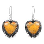 Bumble Bee Jasper 1.5â€³ 925 Sterling Silver Earring (REXT27-153)