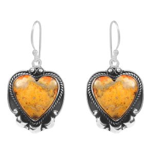 Bumble Bee Jasper 1.5â€³ 925 Sterling Silver Earring (REXT27-153)