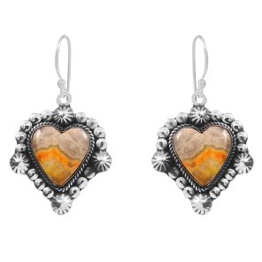 Bumble Bee Jasper 1.5â€³ 925 Sterling Silver Earring (REXT27-149)