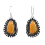 Bumble Bee Jasper 1.5â€³ 925 Sterling Silver Earring (REXT27-150)