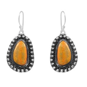 Bumble Bee Jasper 1.5â€³ 925 Sterling Silver Earring (REXT27-150)