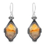 Bumble Bee Jasper 1.5â€³ 925 Sterling Silver Earring (REXT27-299)