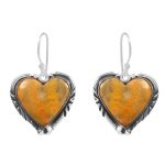 Bumble Bee Jasper 1.5â€³ 925 Sterling Silver Earring (REXT27-109)