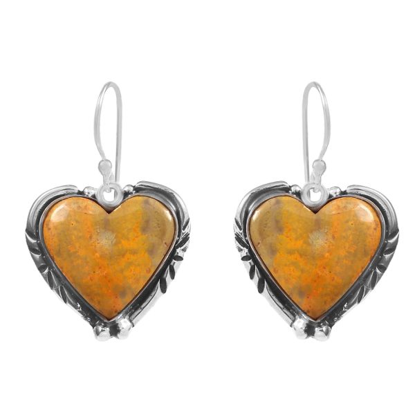 Bumble Bee Jasper 1.5â€³ 925 Sterling Silver Earring (REXT27-109)