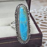 Kingman Turquoise 925 Sterling Silver Ring (RS61-405)