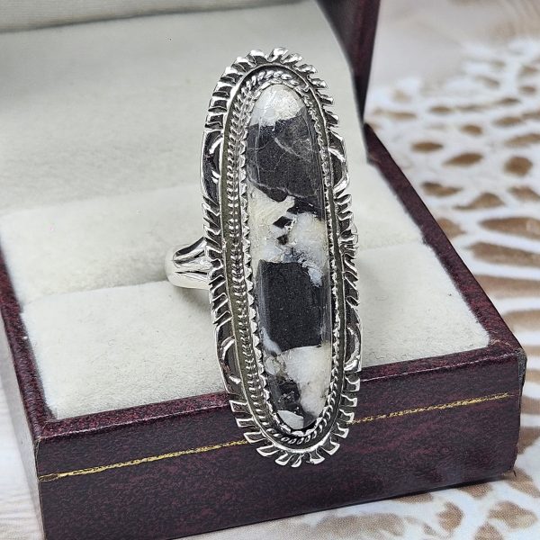 White Buffalo Turquoise 925 Sterling Silver Ring (RS61-407)
