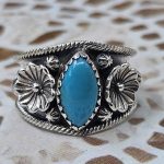 Kingman Turquoise 925 Sterling Silver Ring (RS61-408)