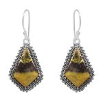 Bumble Bee Jasper 1.5â€³ 925 Sterling Silver Earring (REXT27-173)