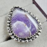 Chevron Amethyst Size US 7 925 Sterling Silver Ring (REXT94-32)