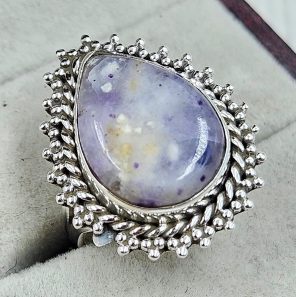 Chevron Amethyst Size US 6 925 Sterling Silver Ring (REXT94-23)