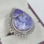 Chevron Amethyst Size US 9 925 Sterling Silver Ring (REXT94-49)