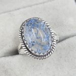 Cracked Crystal Quartz Size US 6 925 Sterling Silver Ring (REXT55-124)