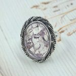 Cracked Crystal Quartz Size US 7 925 Sterling Silver Ring (REXT55-134)
