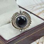 Black Onyx 925 Sterling Silver Ring (RS39-9)