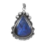 Labradorite 1.5" 925 Sterling Silver Pendant (RS102-62)