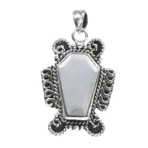 Blue Opal 1.5" 925 Sterling Silver Pendant (RS17-512)