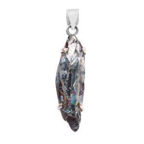 Titanium Coated Quartz Cluster 1.5" 925 Sterling Silver Pendant (RS100-193)