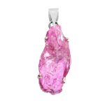 Titanium Coated Quartz Cluster 1.5" 925 Sterling Silver Pendant (RS100-194)