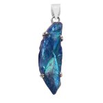 Titanium Coated Quartz Cluster 1.5" 925 Sterling Silver Pendant (RS100-208)