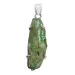 Titanium Coated Quartz Cluster 1.5" 925 Sterling Silver Pendant (RS100-209)