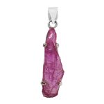 Titanium Coated Quartz Cluster 1.5" 925 Sterling Silver Pendant (RS100-213)