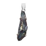 Titanium Coated Quartz Cluster 1.5" 925 Sterling Silver Pendant (RS100-215)