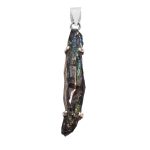 Titanium Coated Quartz Cluster 1.5" 925 Sterling Silver Pendant (RS100-216)