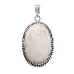 Rainbow Moonstone 1.75" 925 Sterling Silver Pendant (RS6-40)