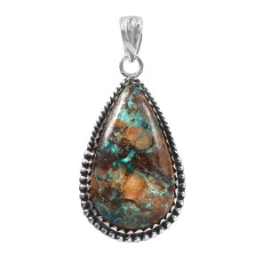 Shattuckite 1.5" 925 Sterling Silver Pendant (RS6-17)