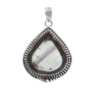 Fluorite 1.75" 925 Sterling Silver Pendant (RS6-50)