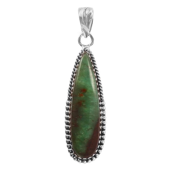 Bio Chrysoprase 2" 925 Sterling Silver Pendant (RS6-38)