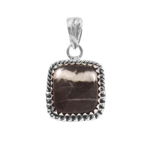 Zebra Japer 1" 925 Sterling Silver Pendant (RS6-51)