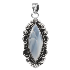Blue Opal 1.5" 925 Sterling Silver Pendant (RS101-70)