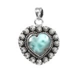 Larimar 1" 925 Sterling Silver Pendant (RS101-52)