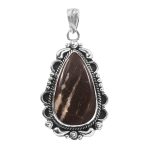 White Buffalo Turquoise 1.5" 925 Sterling Silver Pendant (RS101-63)