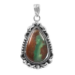 Bio Chrysoprase 1.5" 925 Sterling Silver Pendant (RS101-60)