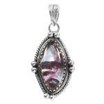 Fluorite 1.25" 925 Sterling Silver Pendant (RS101-73)